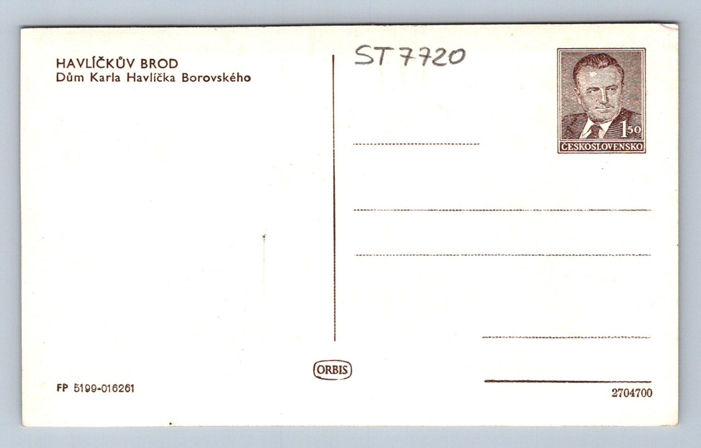 Postcard HAVLÍČKŮV BROD (ST7720)