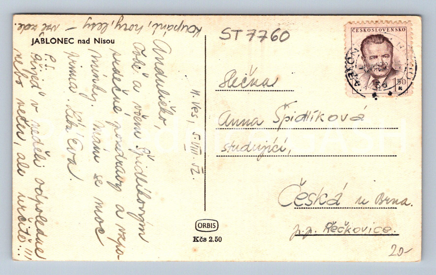 Postcard JABLONEC NAD NISOU (ST7760)