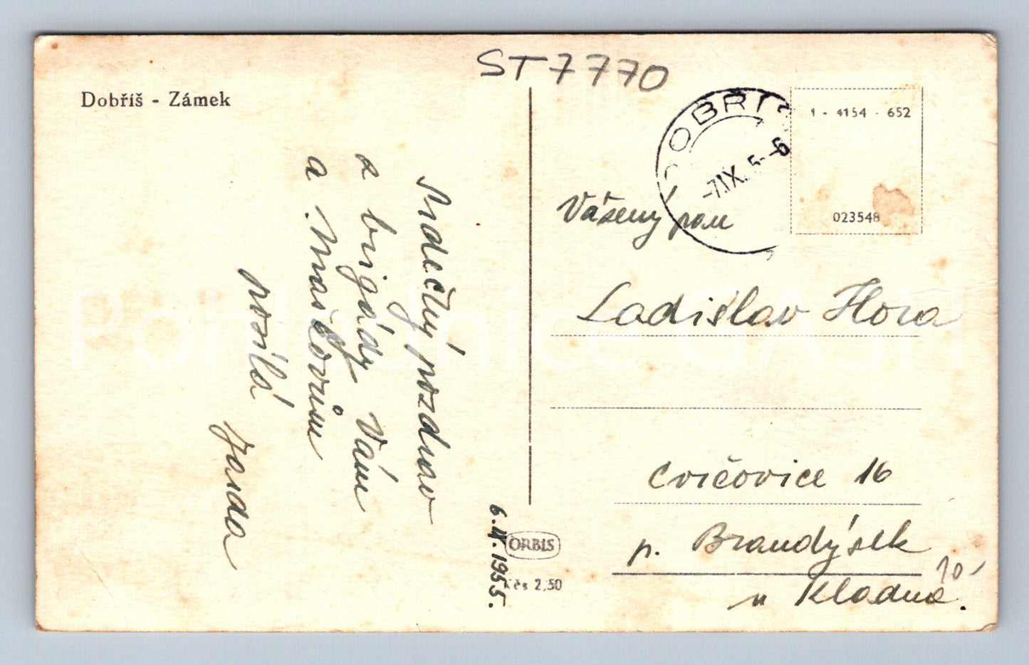 Postcard DOBŘÍŠ (ST7770)