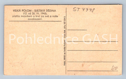 Postcard VELKÉ POLOM - SILESIAN VILLAGE (ST7778)