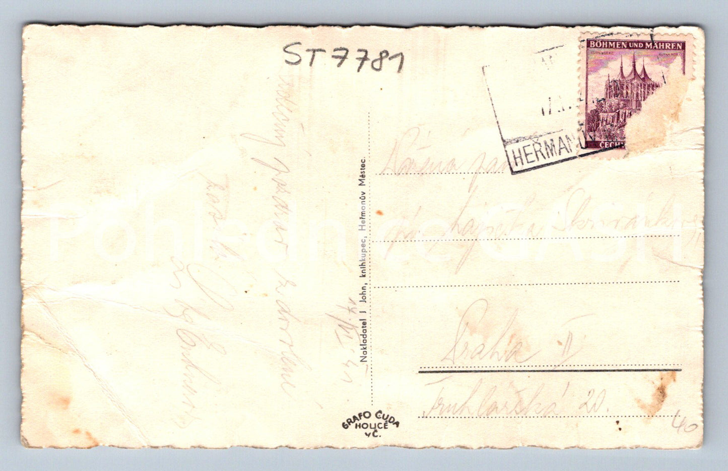 Postcard HEŘMANŮV MĚŠTEC - COLLAGE (ST7781)