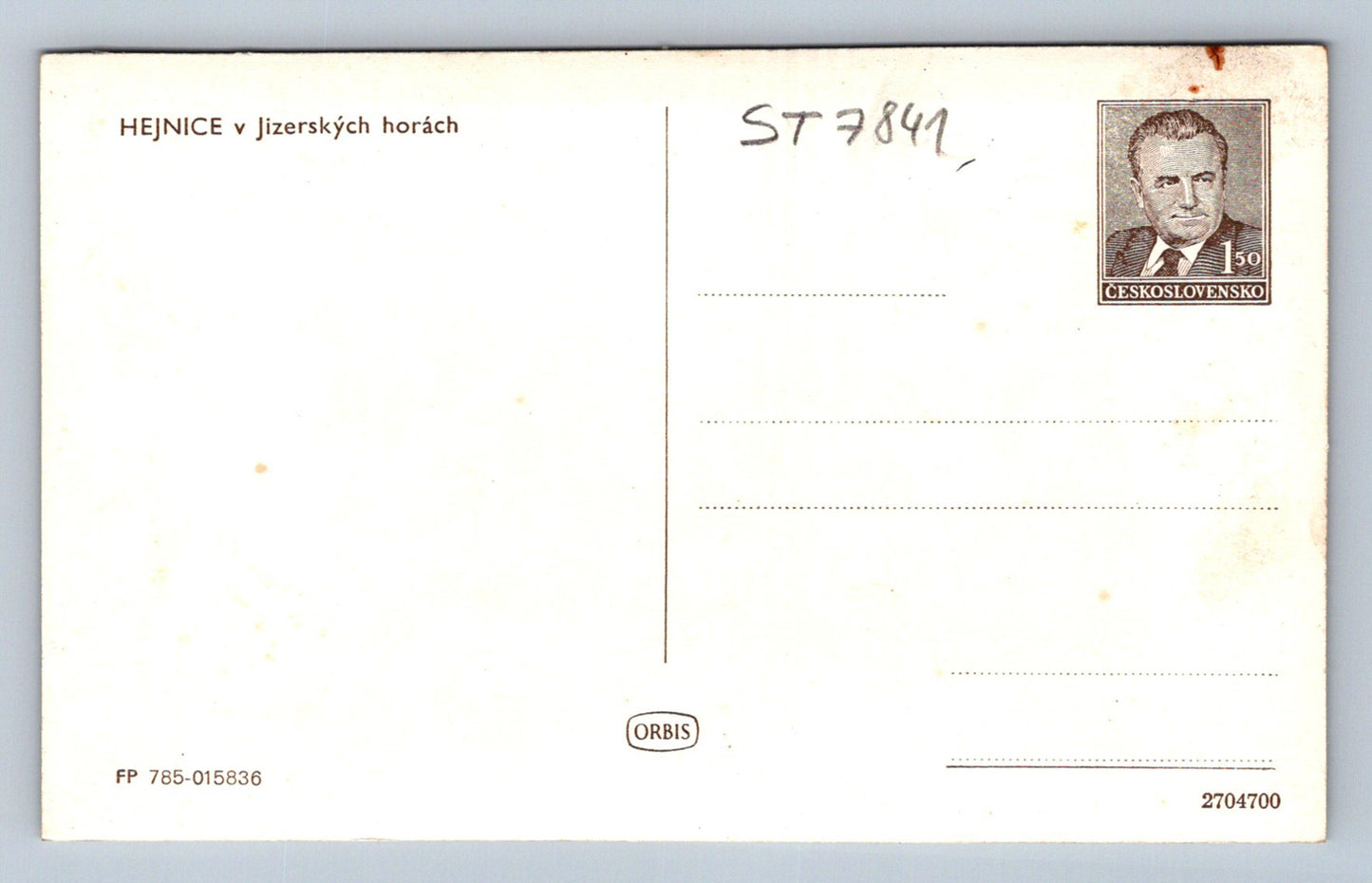 Postcard HEJNICE (ST7841)