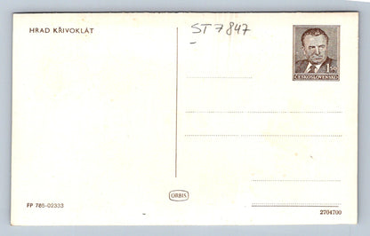 Postcard KŘIVOKLÁT CASTLE (ST7847)