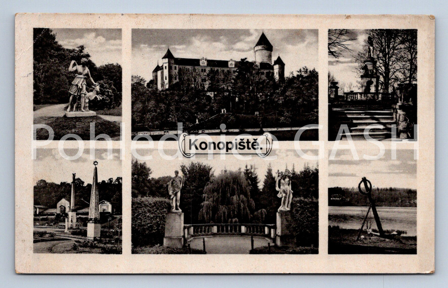Postcard KONOPIŠTĚ - COLLAGE (ST7868)