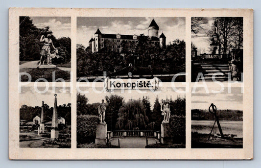 Postcard KONOPIŠTĚ - COLLAGE (ST7868)