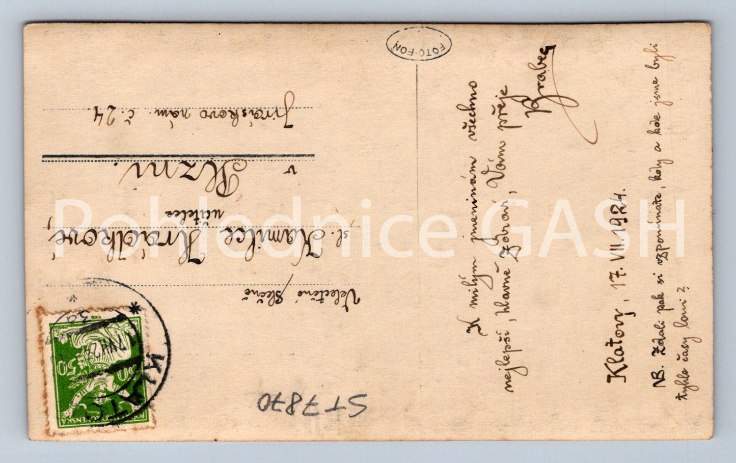 Postcard KLATOVY - EVENING MOOD (ST7870)