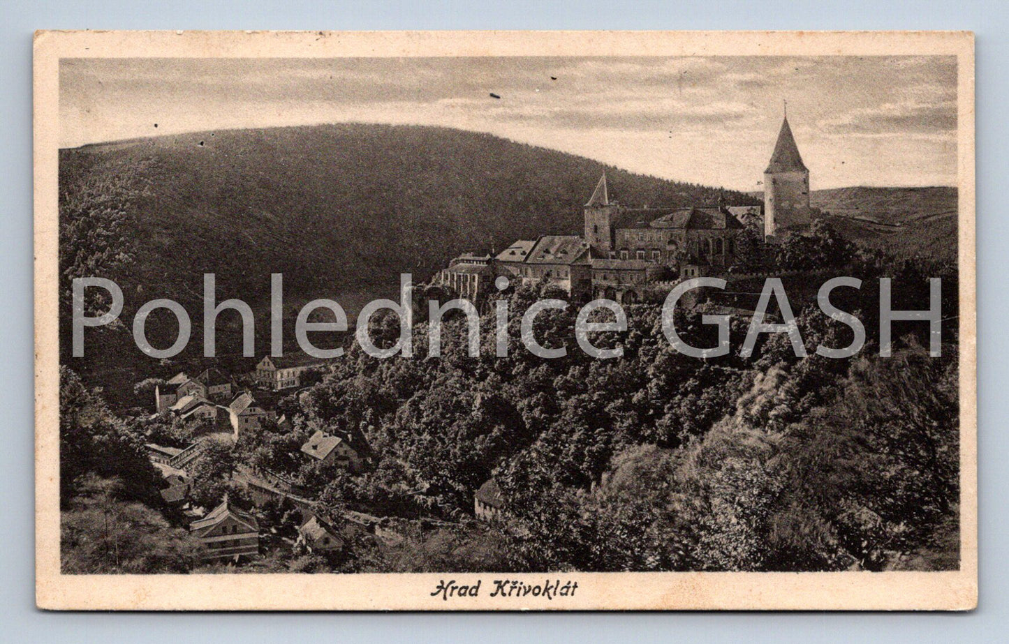 Postcard KŘIVOKLÁT CASTLE (ST7883)