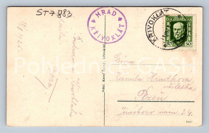 Postcard KŘIVOKLÁT CASTLE (ST7883)