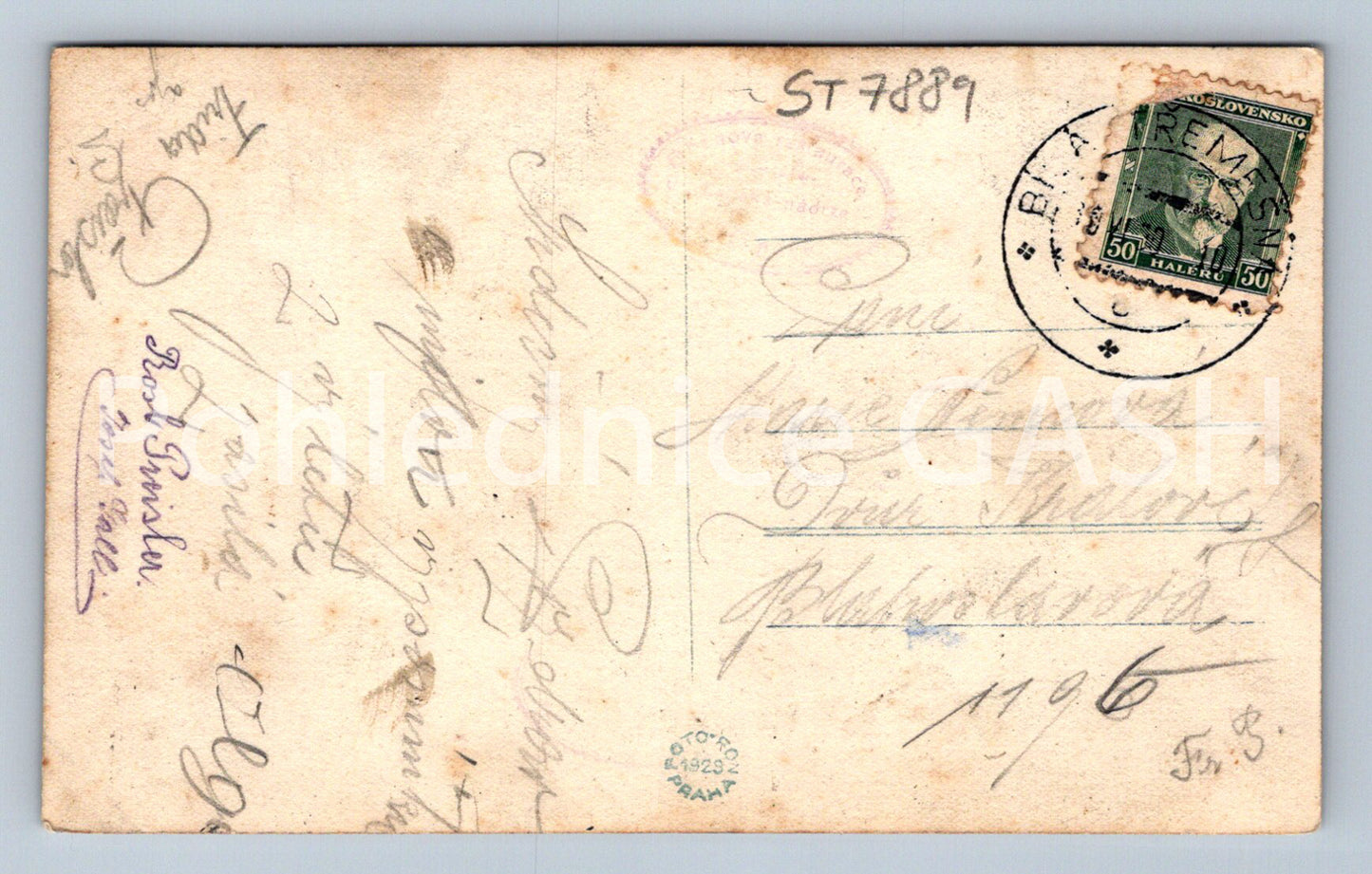 Postcard ELBE RESERVOIR IN TĚŠNOV (ST7889)