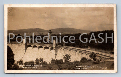 Postcard ELBE RESERVOIR IN TĚŠNOV (ST7889)
