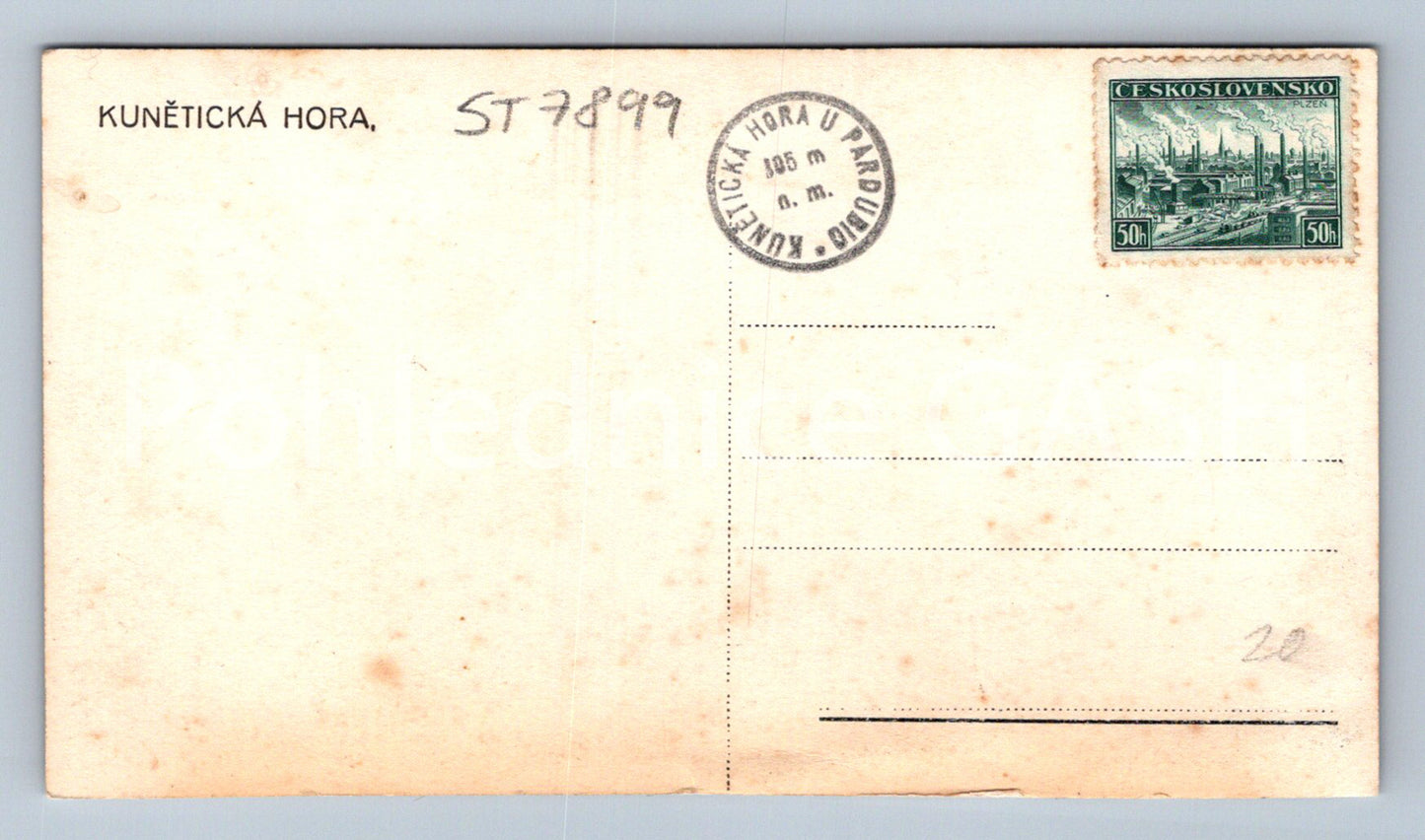 Postcard KUNĚTICKÁ HORA (ST7899)