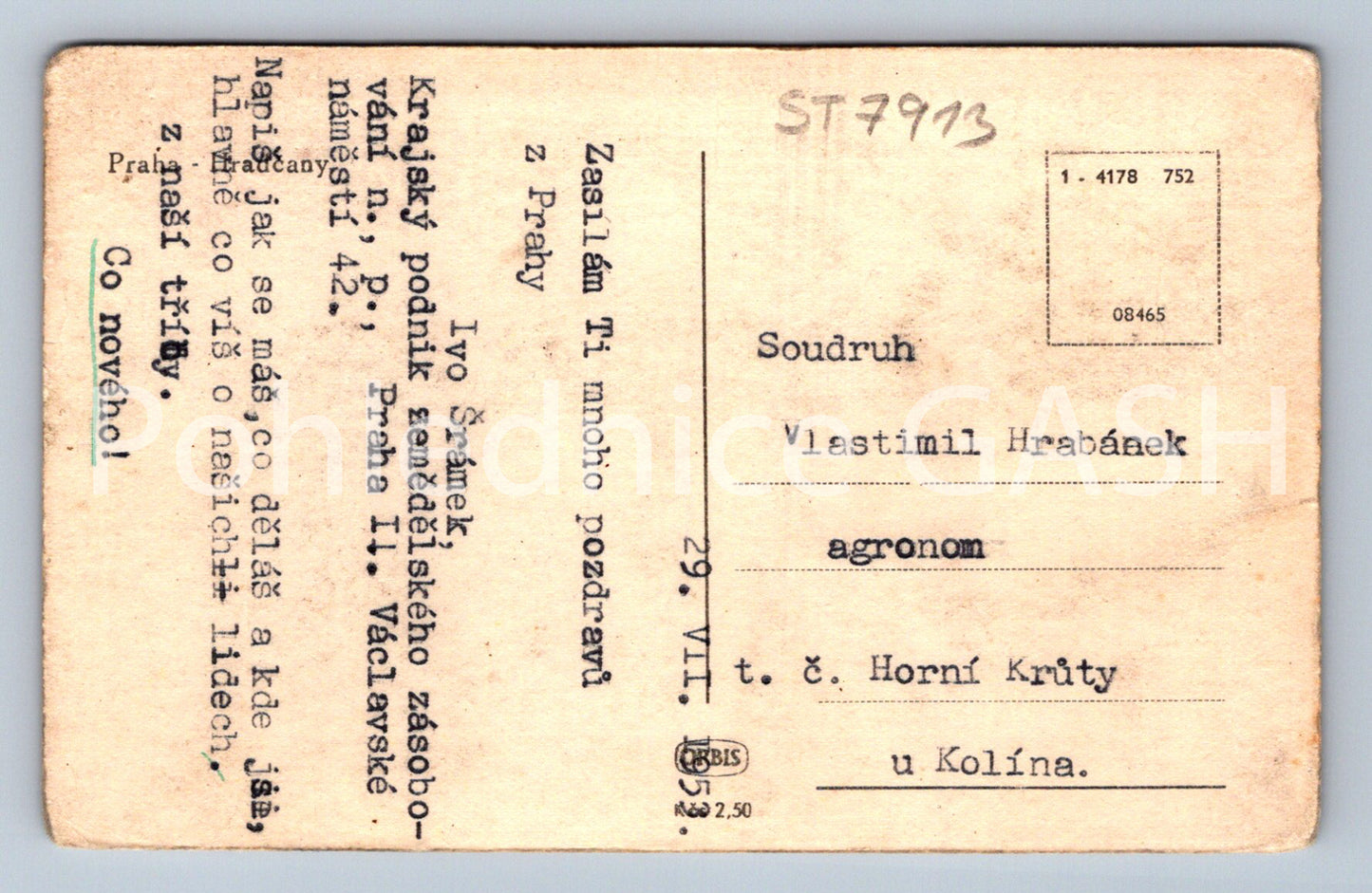 Postcard PRAGUE (ST7913)