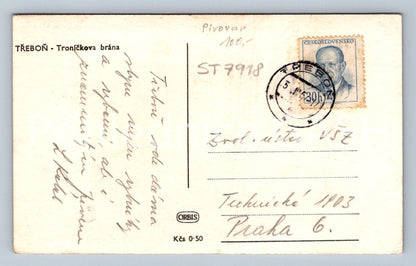 Postcard TŘEBOŇ brewery (ST7918)