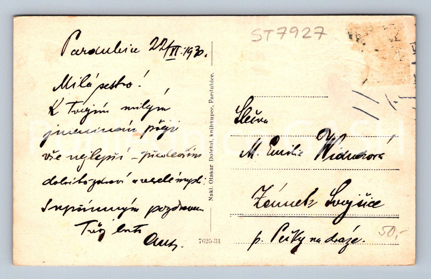 Postcard KUNĚTICKÁ HORA (ST7927)