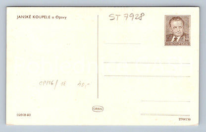 Postcard JANSKÉ KOUPLE NEAR OPAVÁ (ST7928)