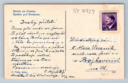 Postcard BYSTŘICE POD HOSTÝNEM (ST7929)
