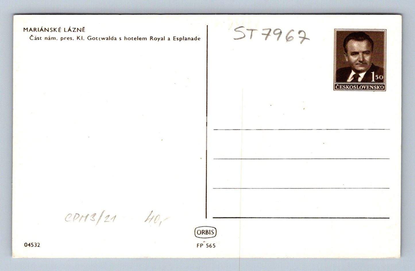 Postcard MARIANSKÉ LÁZNĚ (ST7967)