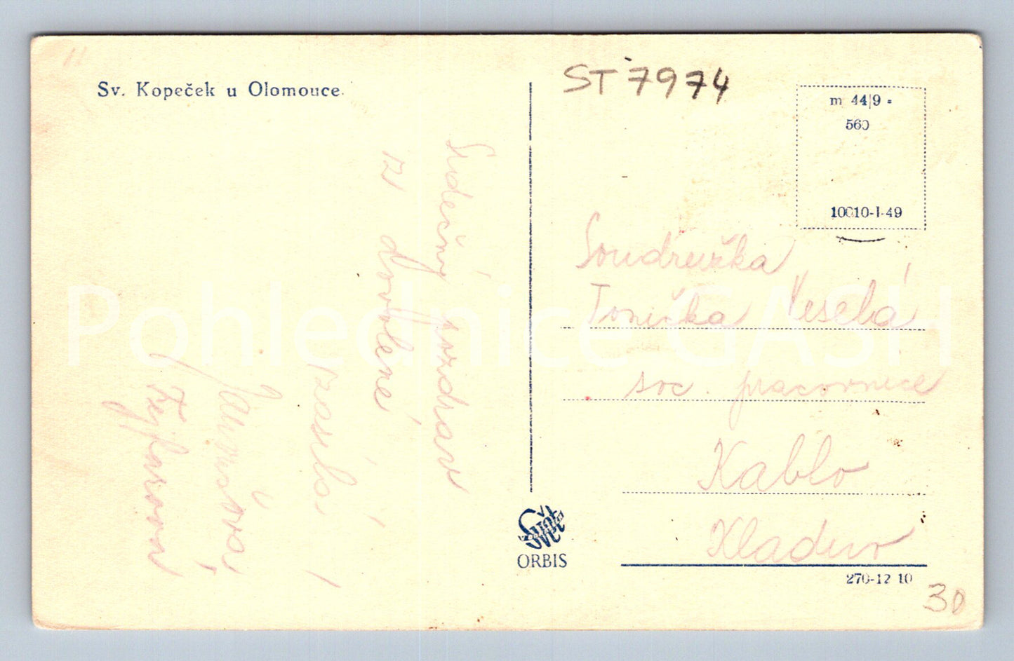 Postcard ST. KOPEČEK NEAR OLOMOUC (ST7974)