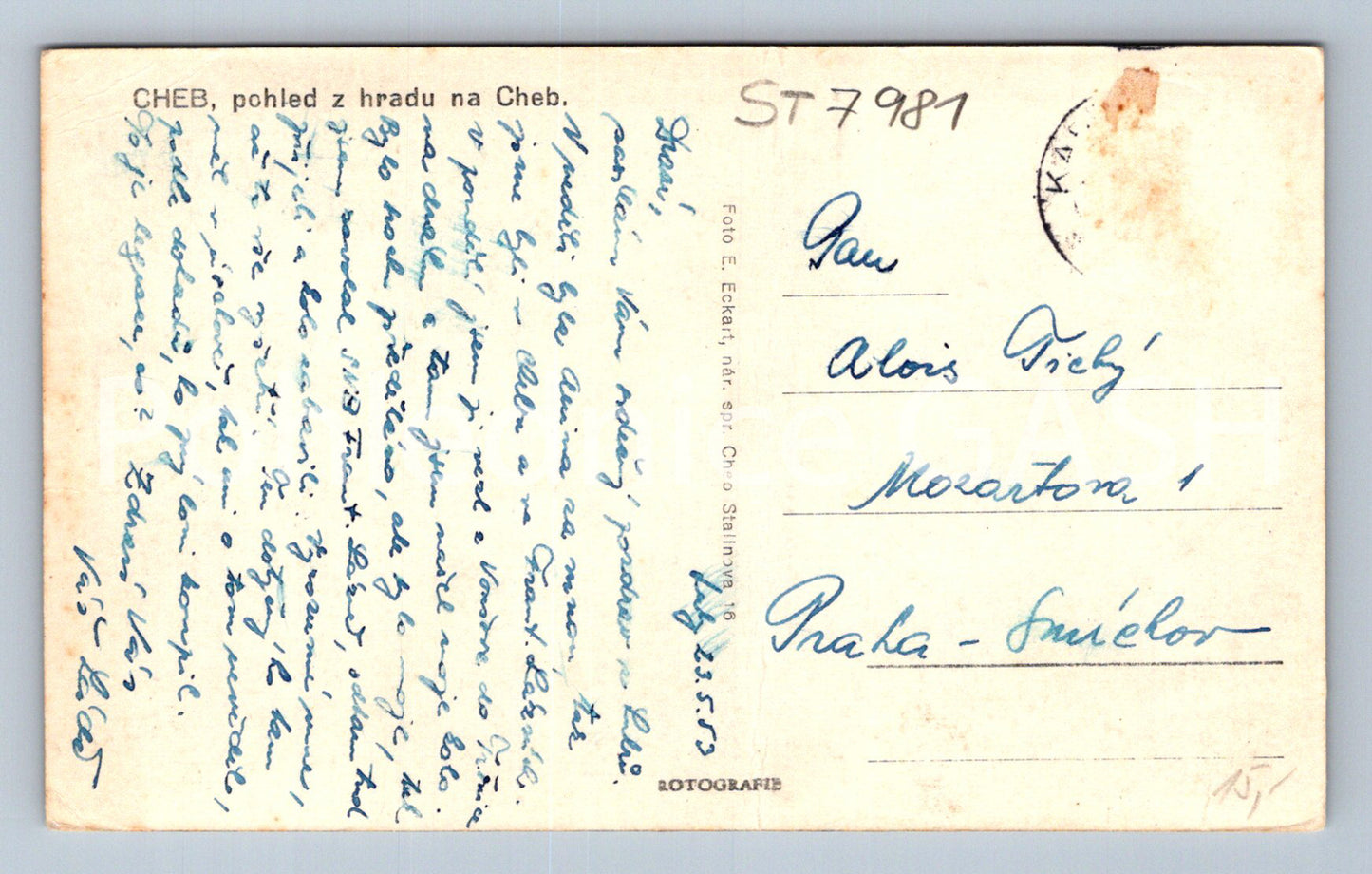 Postcard CHEB (ST7981)