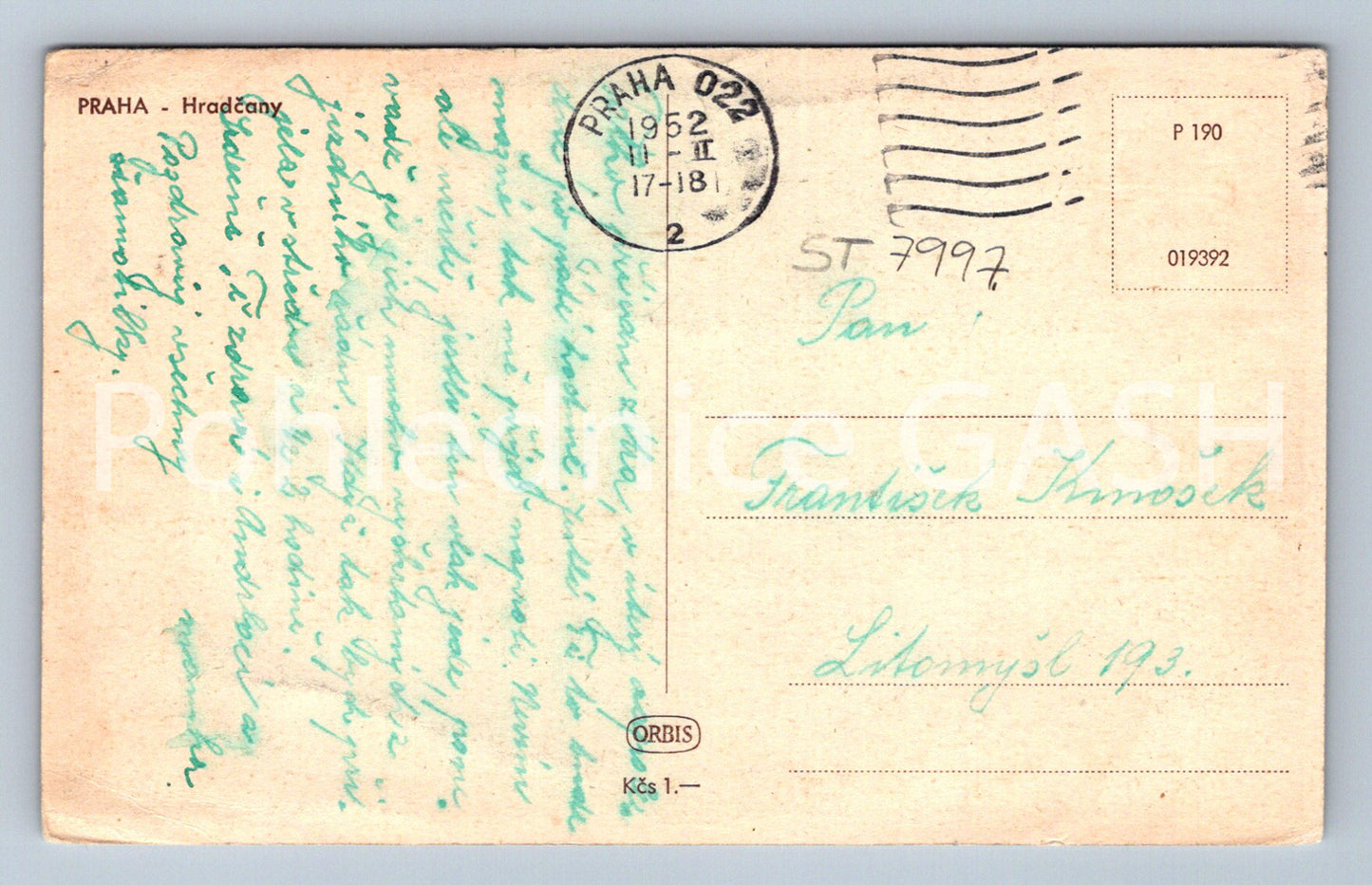 Postcard PRAGUE (ST7997)