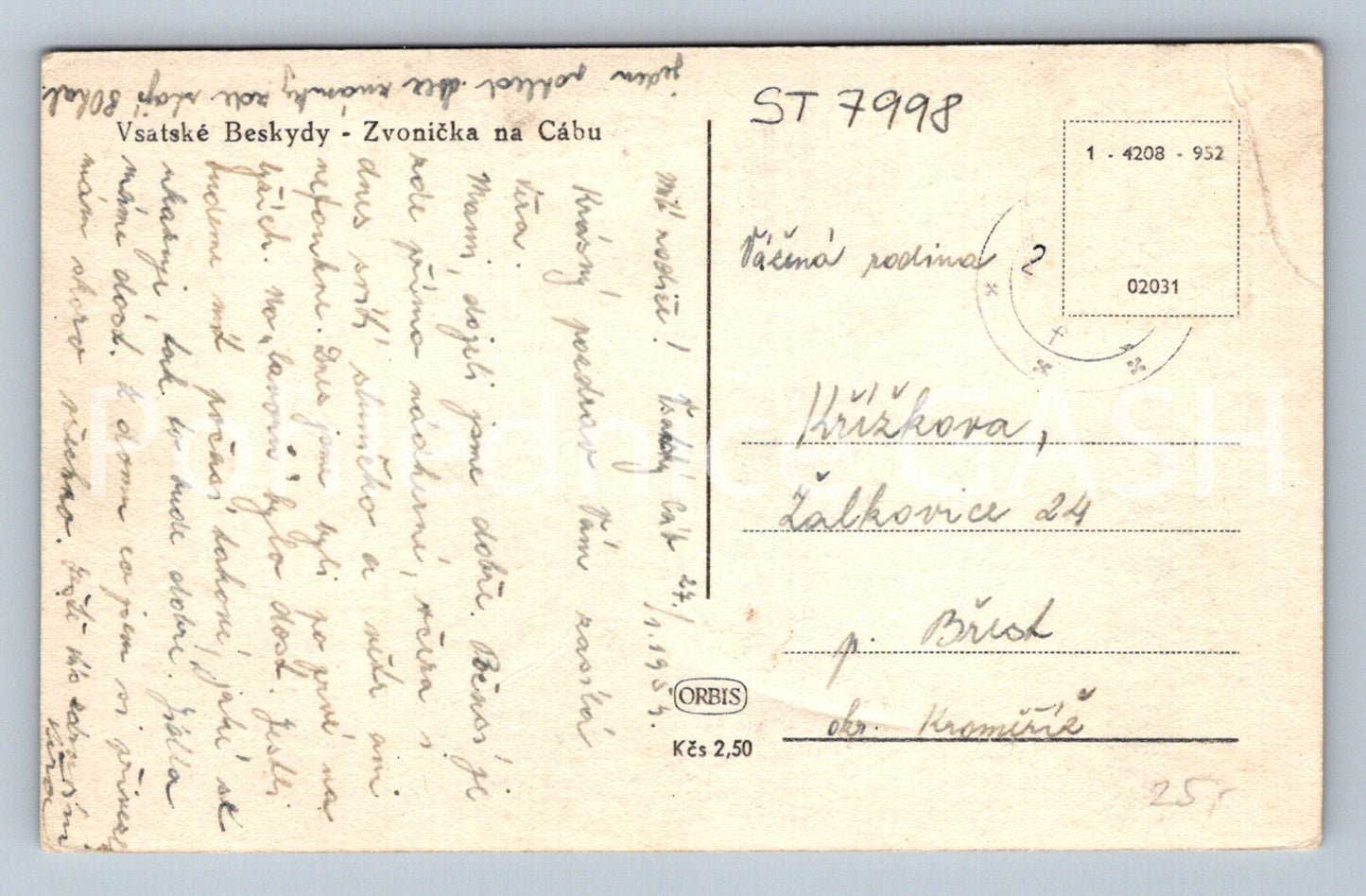 Postcard VSATSKÉ BESKYDY (ST7998)