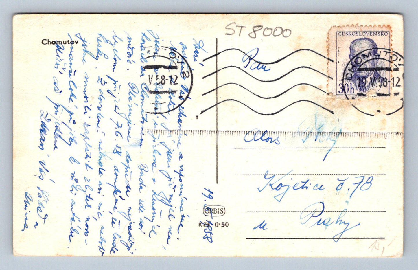 Postcard CHOMUTOV (ST8000)