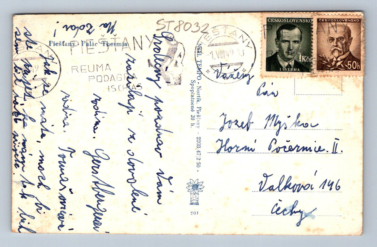 Postcard PIEŠTANY - THERMIA PALACE (ST8032)