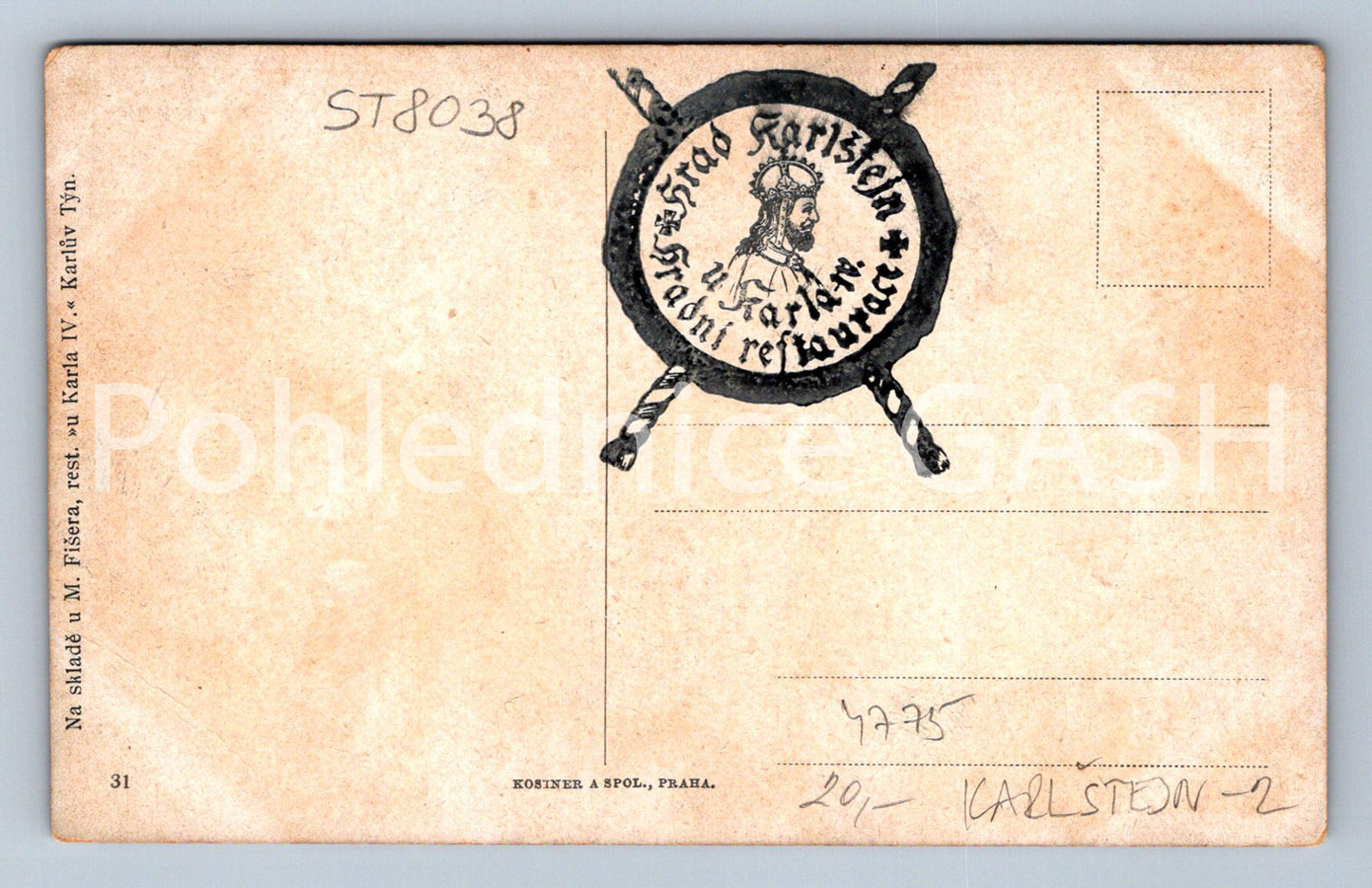 Postcard KARLŮV TYN (ST8038)