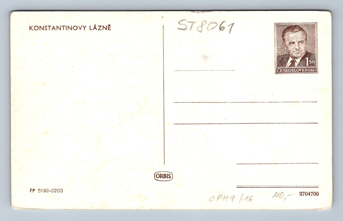 Postcard KONSTANTINOVY LÁZNĚ (ST8061)