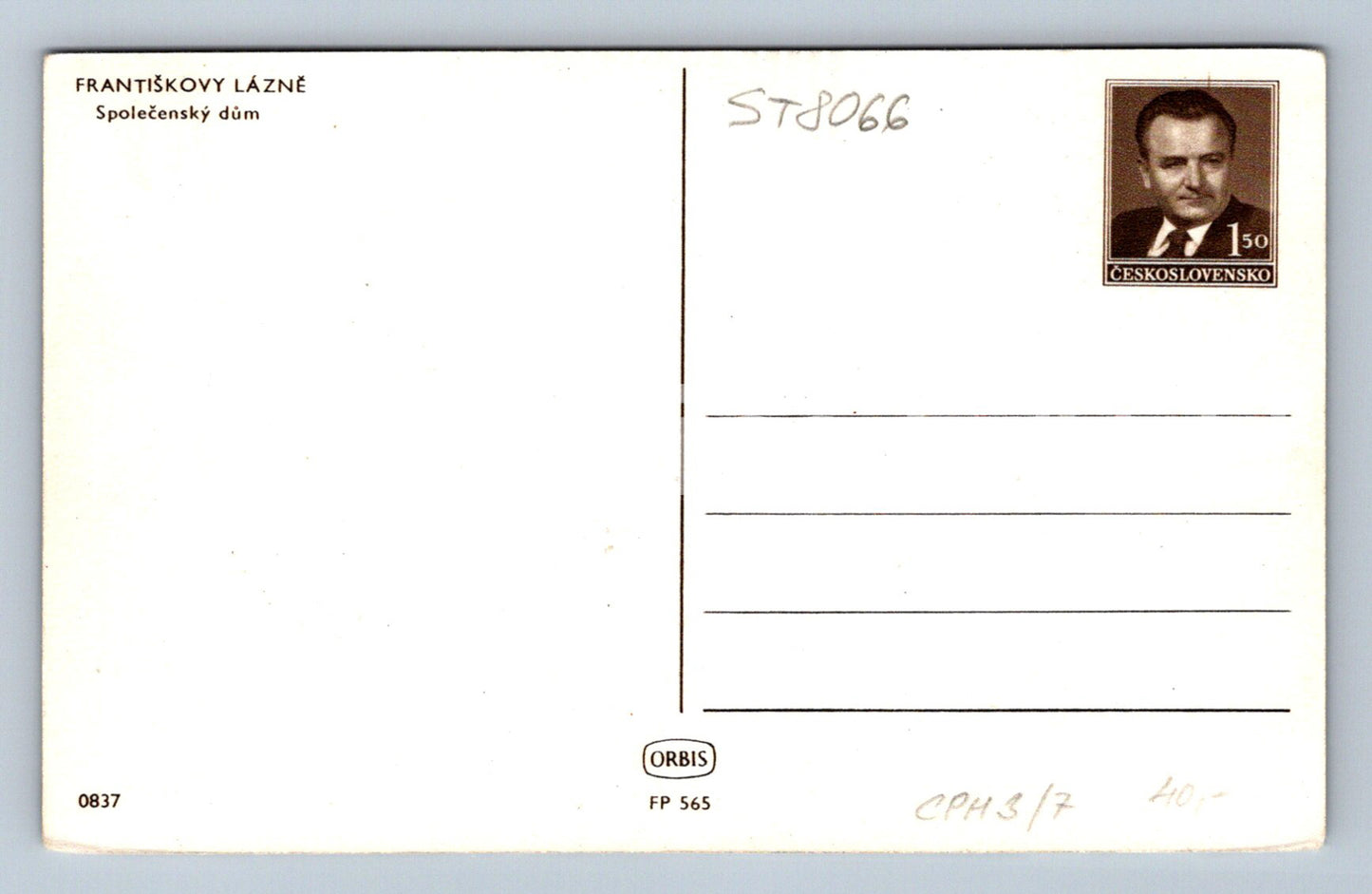 Postcard FRANCIS' SPA (ST8066)