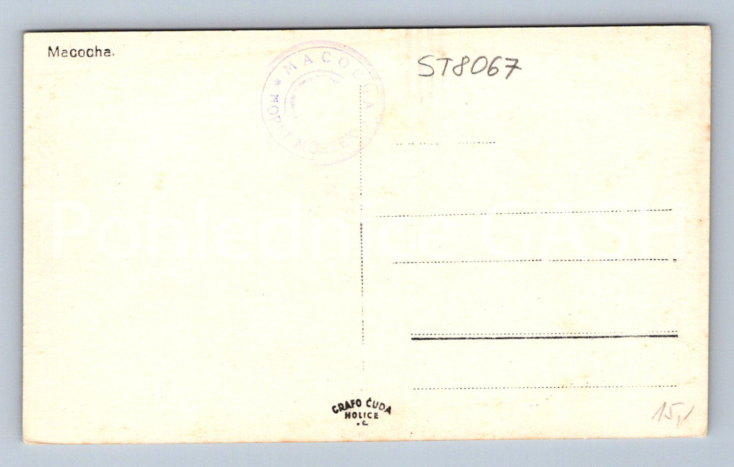 Postcard MACOCHA (ST8067)