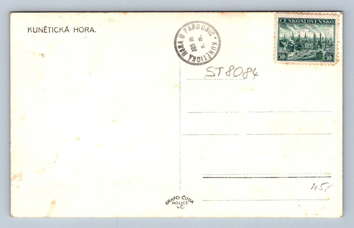 Postcard KUNĚTICKÁ HORA (ST8084)