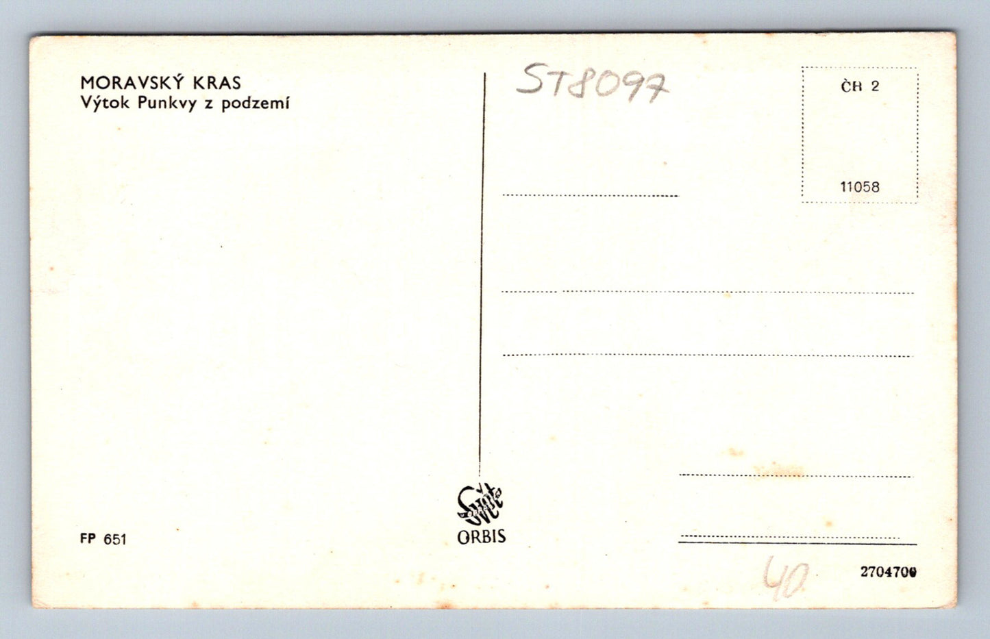 Postcard MORAVIAN KRAS (ST8097)