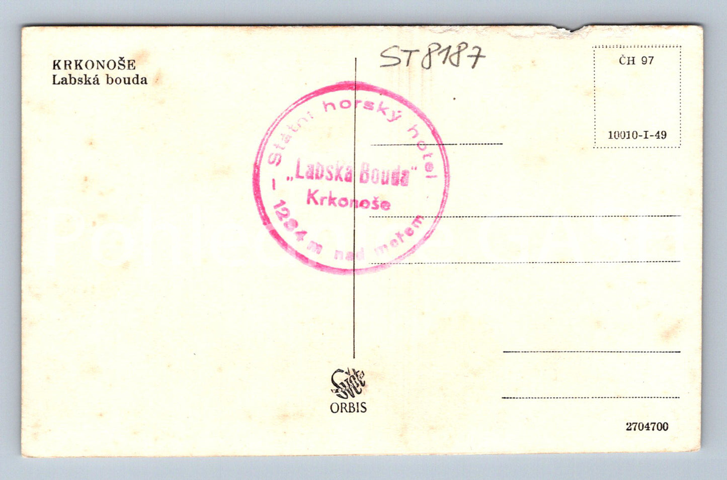 Postcard KRKONOSE (ST8187)