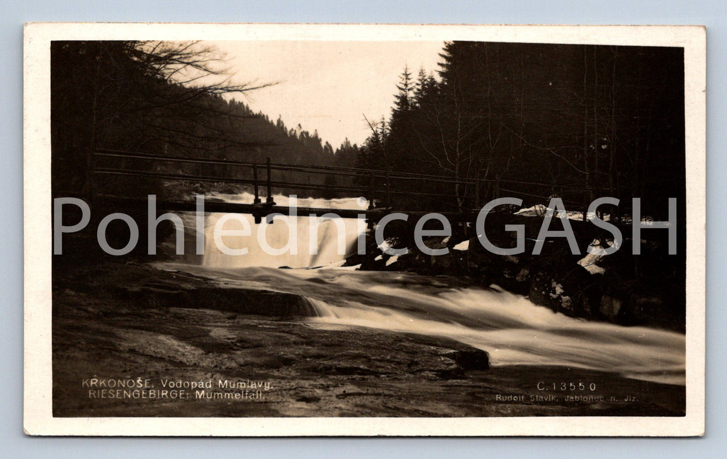 Postcard KRKONOSE - MUMLAVY WATERFALL (ST8190)