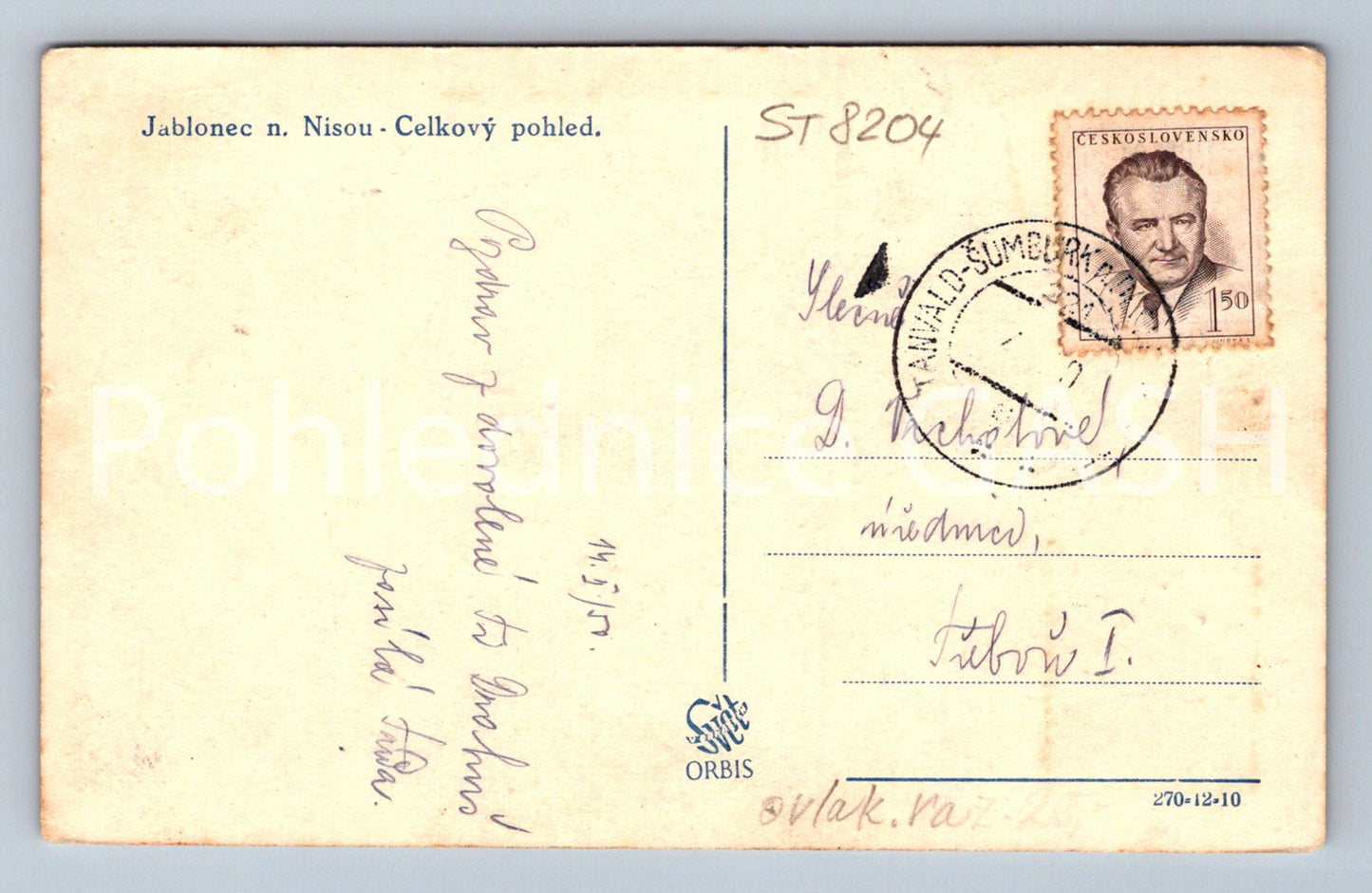Postcard JABLONEC NAD NISOU (ST8204)