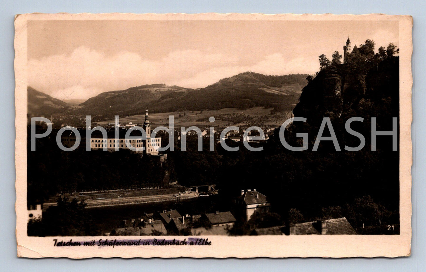 Postcard TETSCHEN WITH SCHÄFERWAND (ST8212)