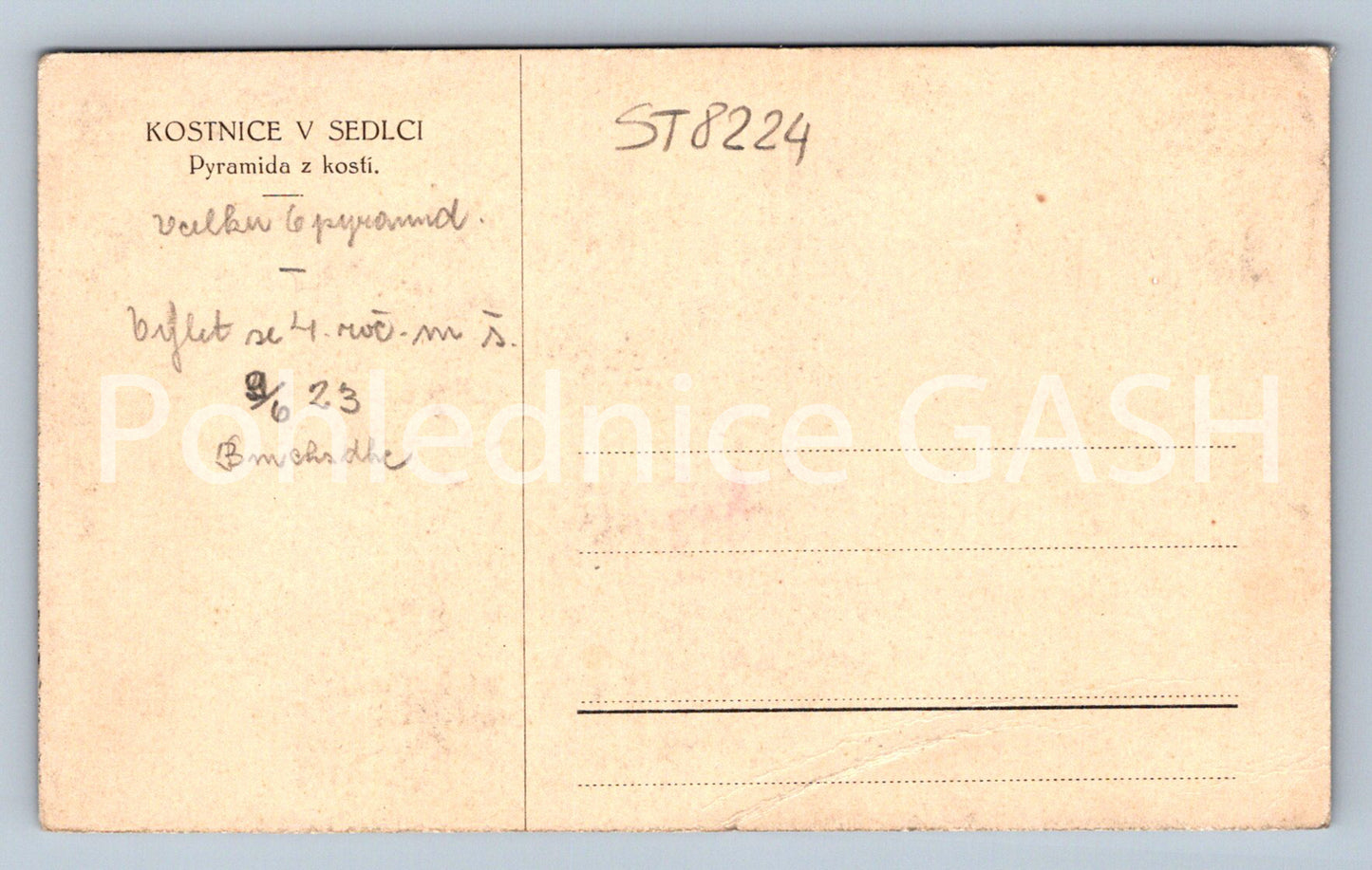 Postcard OSBERNSTEIN IN SEDLEC (ST8224)