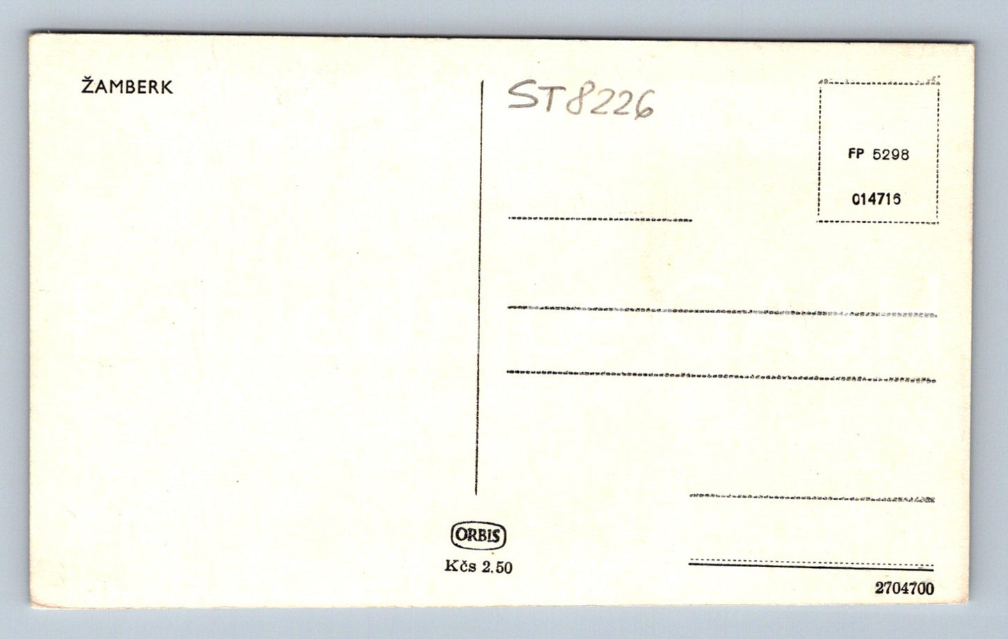 Postcard ŽAMBERK (ST8226)