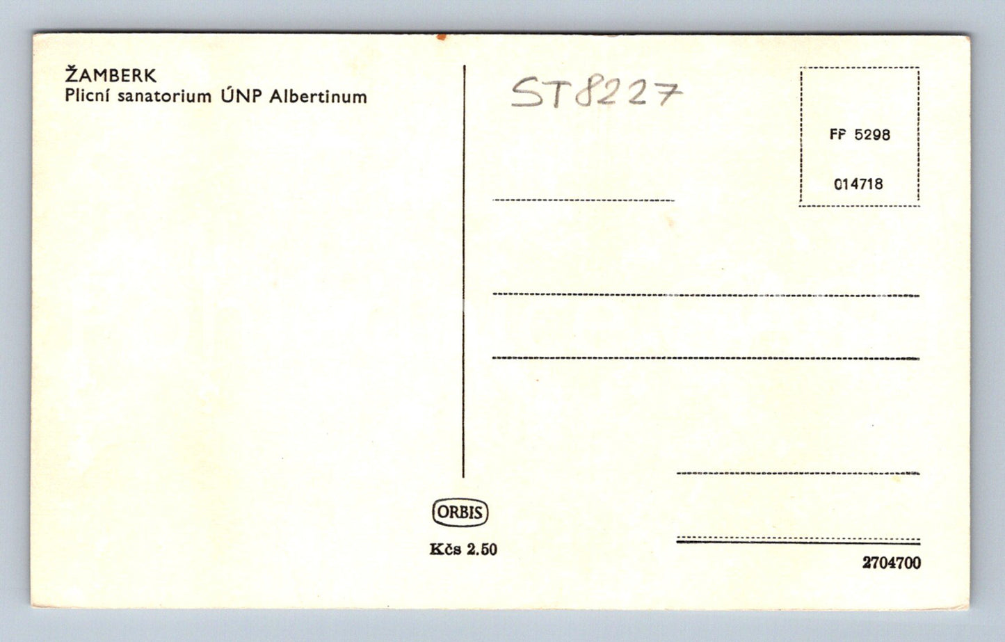 Postcard ŽAMBERK (ST8227)