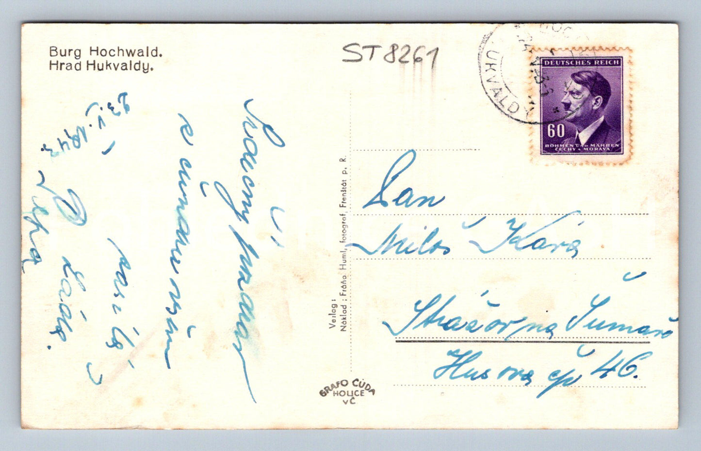 Pohlednice HRAD HUKVALDY (ST8261)