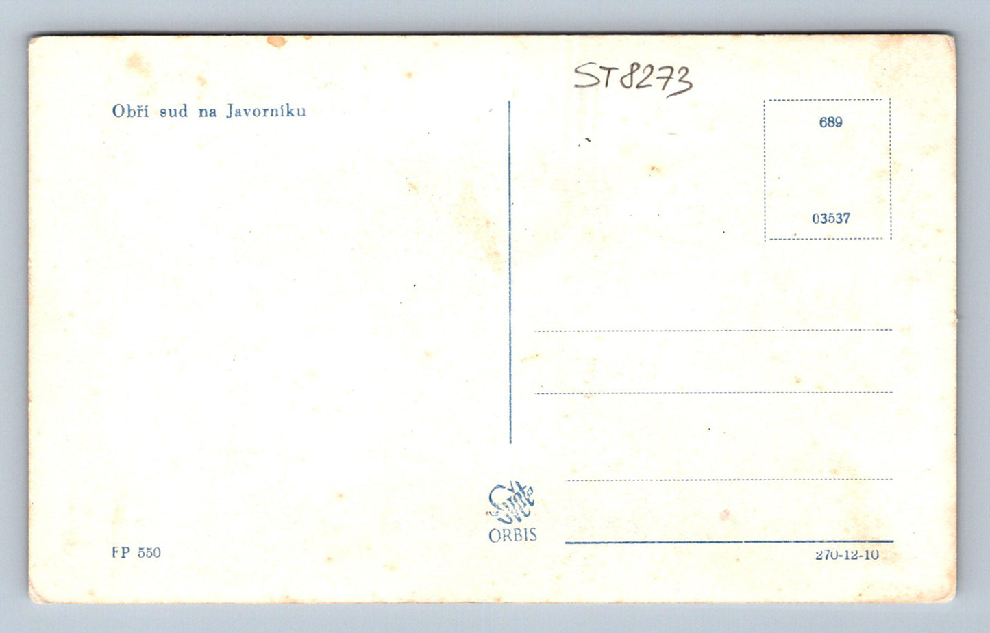Pohlednice OBŘÍ SUD NA JAVORNÍKU (ST8273)