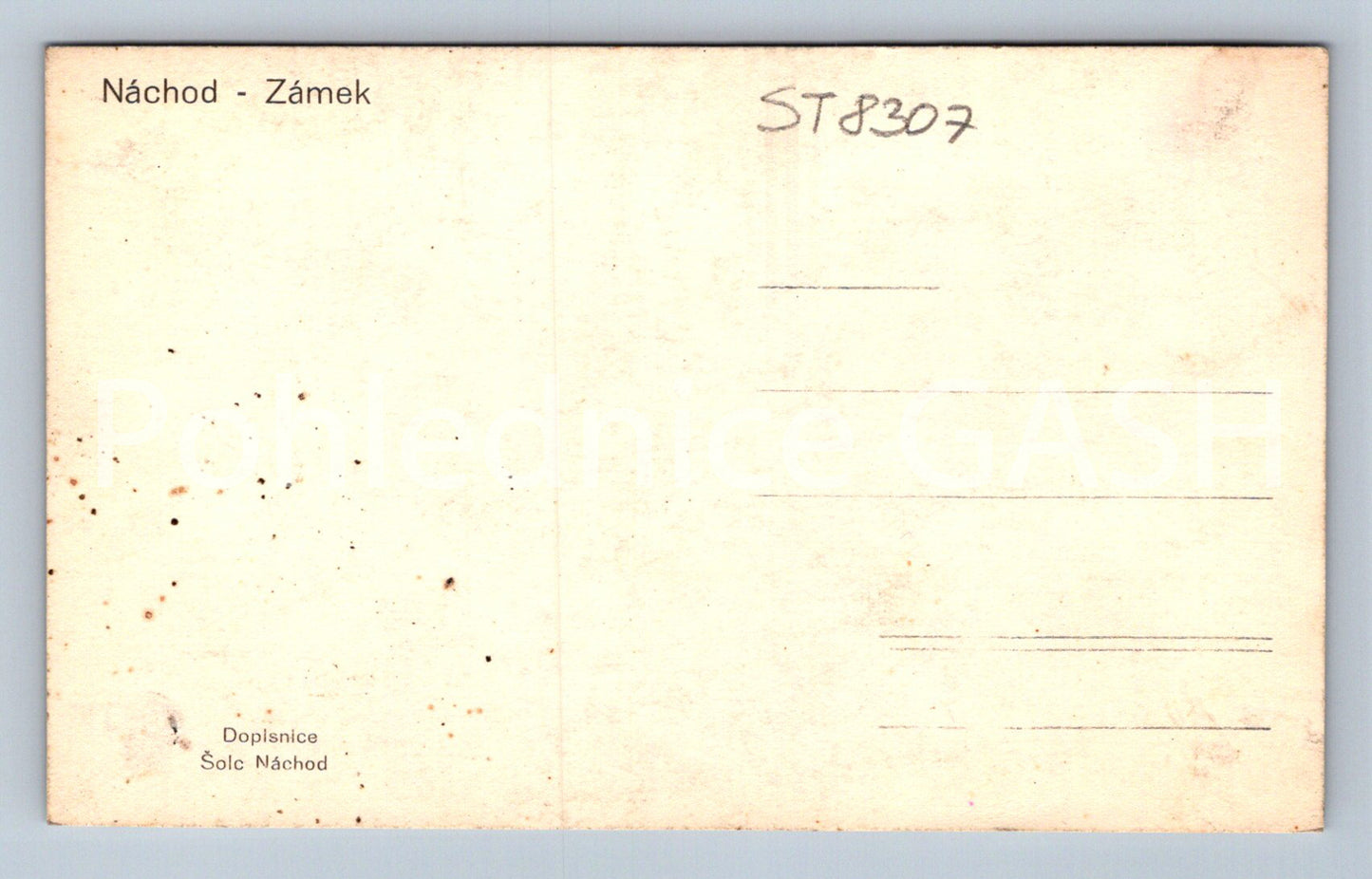 Pohlednice NÁCHOD - ZÁMEK (ST8307)