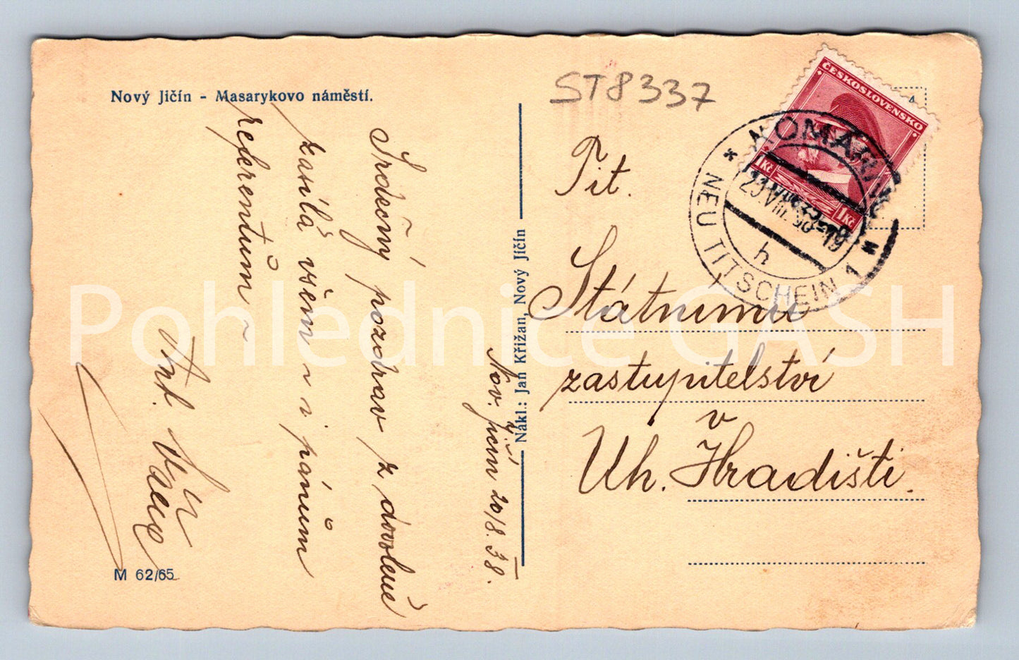 Pohlednice NOVÝ JIČÍN - MASARYKOVO NÁMĚSTÍ (ST8337)