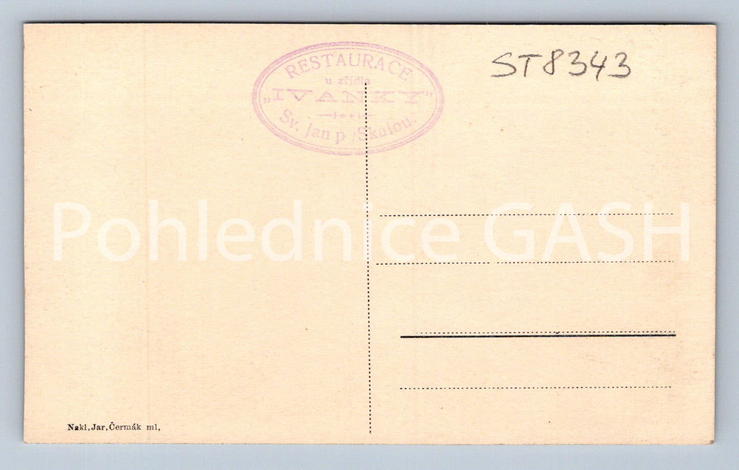 Pohlednice SVATÝ JAN POD SKALOU (ST8343)