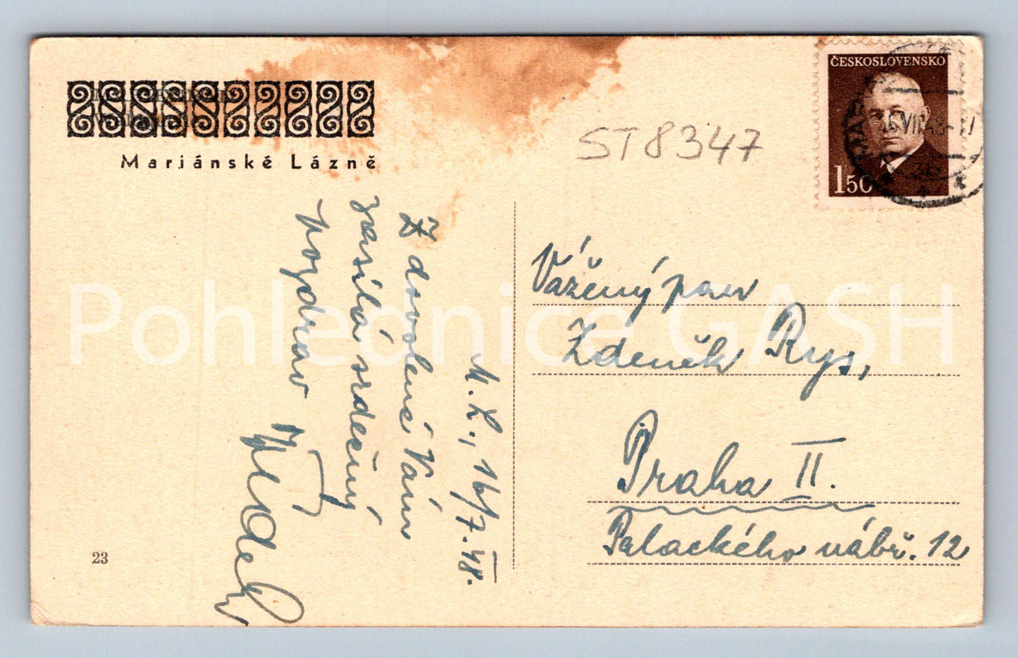 Pohlednice MARIÁNSKÉ LÁZNĚ (ST8347)