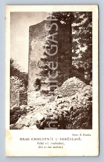 Postcard CHOUSTNÍK CASTLE U SOBĚSLAVI (ST8356)