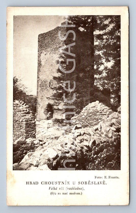 Postcard CHOUSTNÍK CASTLE U SOBĚSLAVI (ST8356)