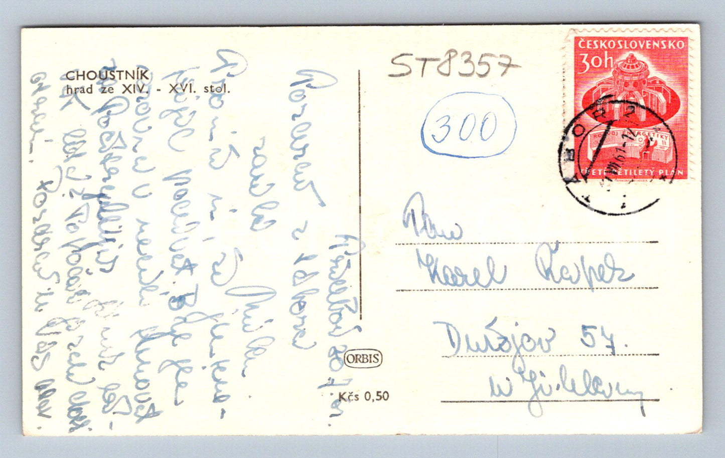 Pohlednice CHOUSTNÍK (ST8357)