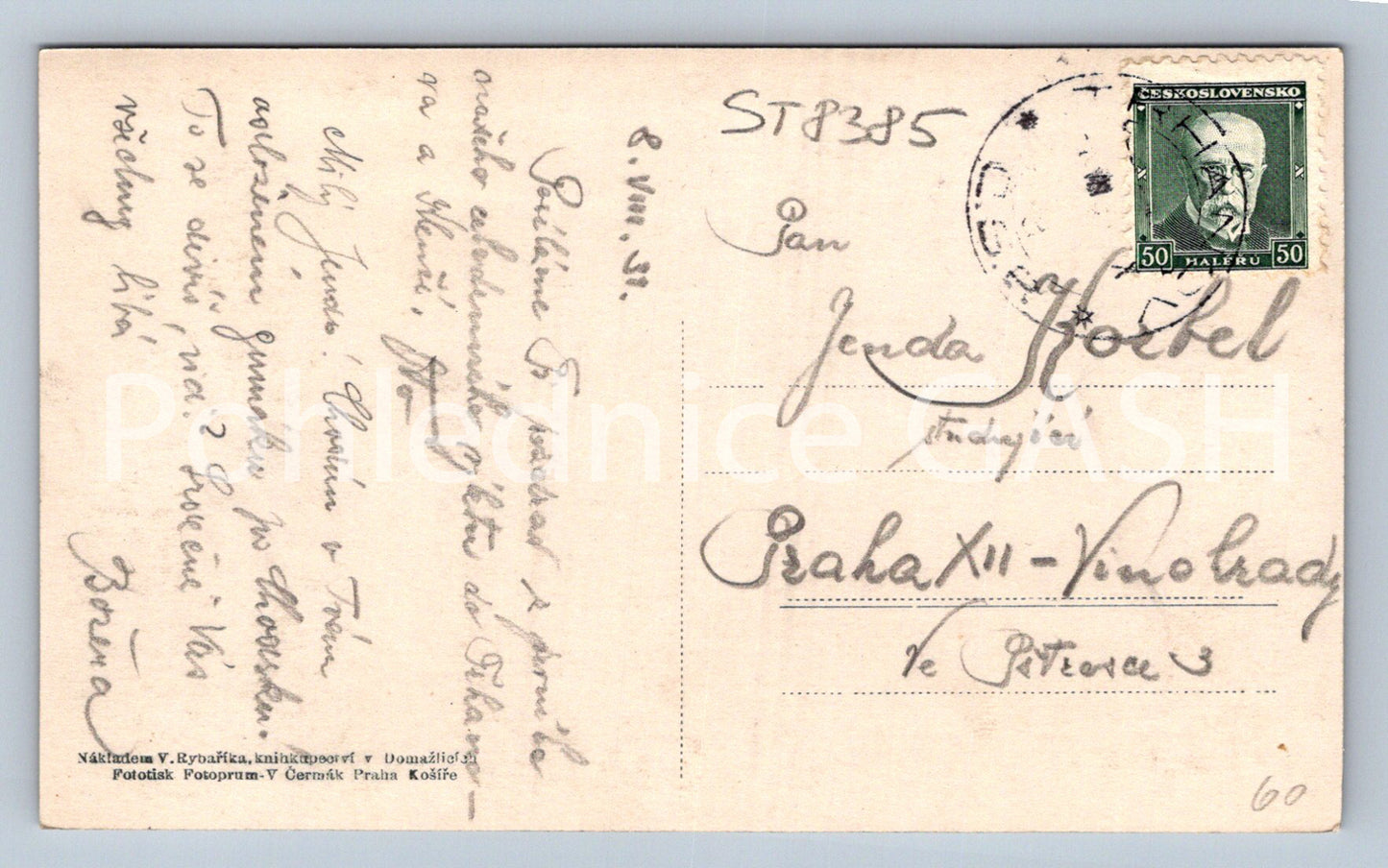 Pohlednice POHLED NA TRHANOV A CHODOV S JIRÁSKOVY STEZKY (ST8385)